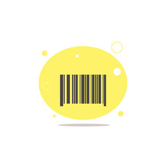 Barcode colorful flat vector icon
