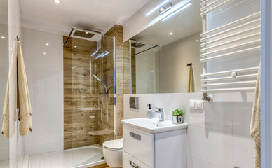 interior of modern bathroom