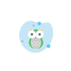 owl vector flat illustration icon
