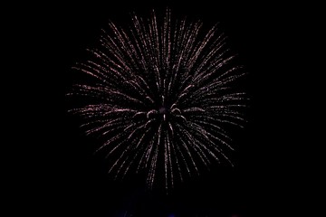 Obraz premium Fireworks at night. dark background