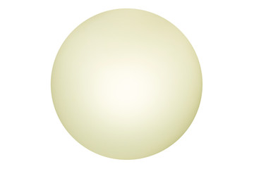Plafond  of a milky -white glowing bulb in the shape of a ball is isolated on a white background.