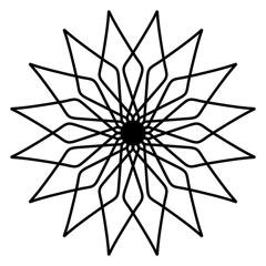 Abstract mandala on white background
