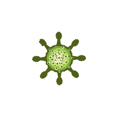  Corona virus icon sign on white background. Pandemic and coronavirus outbreaks 