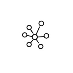 Global networking icon on white background