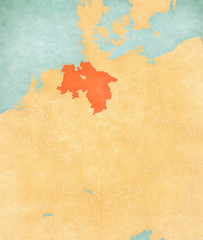 Map of Germany - Lower Saxony