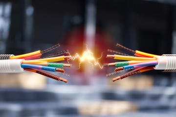 Electric screened cable with many wires
