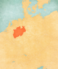 Map of Germany - North Rhine-Westphalia