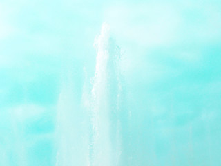 Water column in the sky, abstract cyan background
