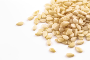 sesame seeds isolated on white background