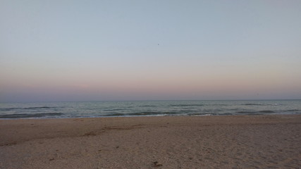 Beautiful coastline in the evening