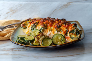 Stuffed Hasselback Chicken