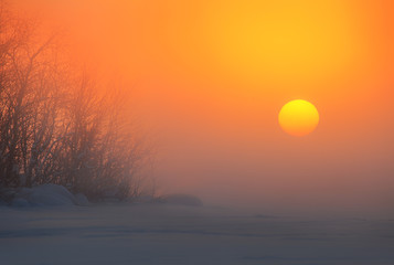 North sunset Red sunset  Northern nature