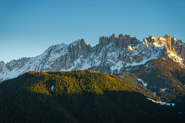 Landscape in the Mountains at the sunset