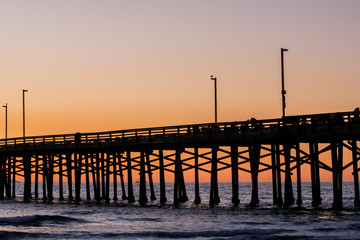 Winter sunset in Newport Beach