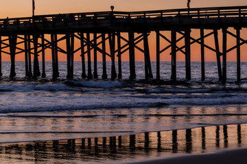 Fototapeta premium Winter sunset in Newport Beach