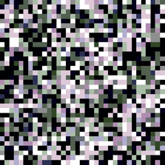 Fototapeta premium Colorful pixel mosaic seamless pattern. Repeating texture with multiple colors square dots. Geometric vector background.