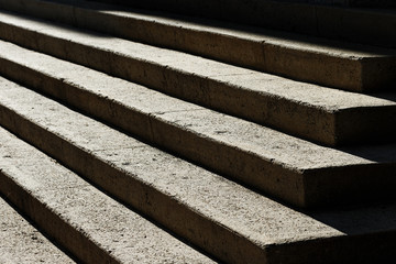 Shadow and Light Stone Steps Leading Both Ways Upward or Downward