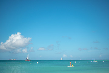 Obraz premium Beautiful winter day in Caribbean