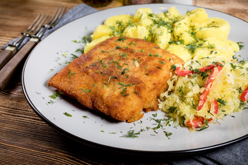 Breaded cod fillet.