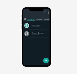 Dark Mode Social Media Popular Chat Application