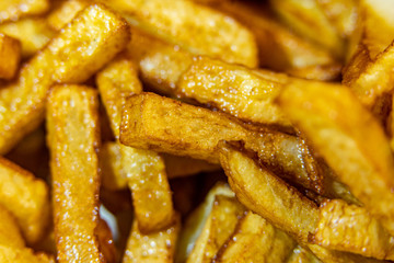 closeup of french fries