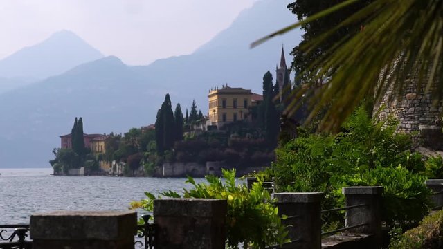 Lake Como. Varenna, Italy. Summer luxury tourism landmark & romantic honeymoon travel destination. 