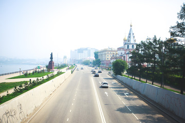 Obraz premium Beautiful summer view of Irkutsk, Russia, Siberia