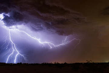 Lightning strike in a storm
