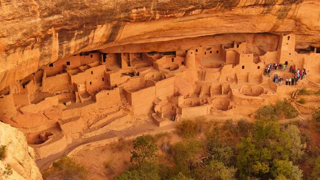 Mesa Verde National Park Cliff Palace Native American Ruins in Colorado USA