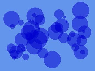Abstract blue circles illustration background