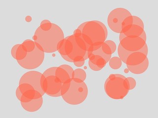 Abstract red circles illustration background