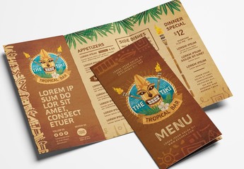 Tiki Bar Menu Layout