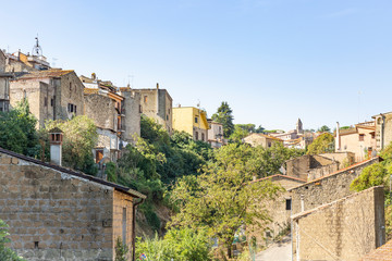 Fototapeta premium a view of Campagnano di Roma town, Metropolitan City of Rome, Lazio, Italy