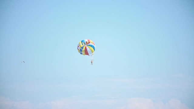 parachute attached to the boat