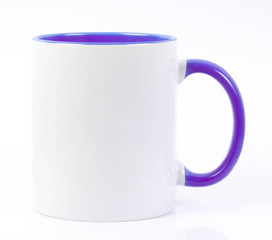 white mug with ear and colored anchor to sublimate