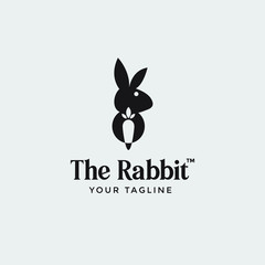 Rabbit logo template vector icon symbol illustration