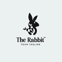 Rabbit logo template vector icon symbol illustration