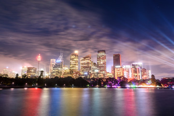 Fototapeta premium Vivid Sydney, Sydney Harbour, Australia