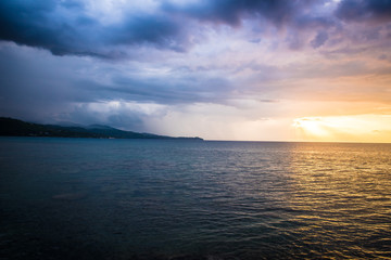 Fototapeta na wymiar Tropical Island Sunset