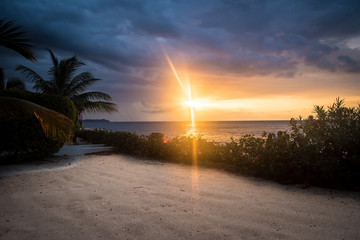 Tropical Island Sunset - 328606895