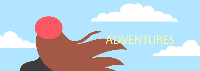 Brown haired girl in red beret