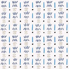 Blue ornament seamless pattern