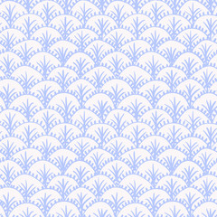 Blue shells seamless pattern