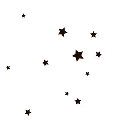 black and white seamless pattern; background with a scattering of stars; dark stars on a light background