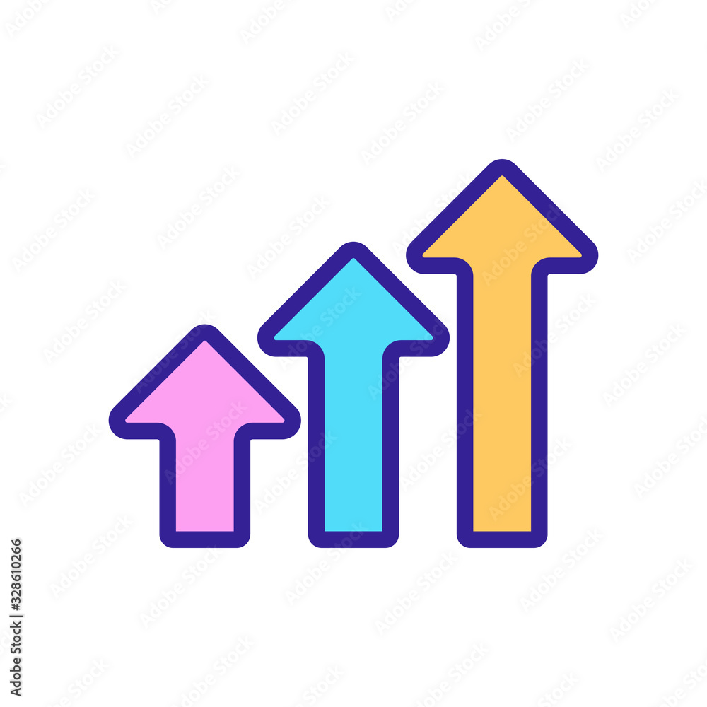 Poster progress icon vector. thin line sign. isolated contour symbol illustration
