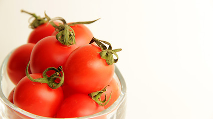 tomatoes on white background