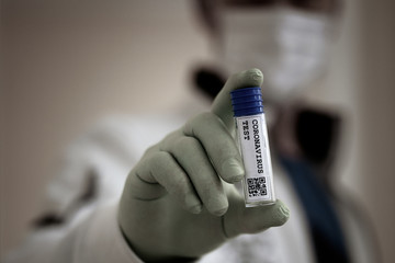 Corona Virus in Lab. New Epidemic Coronavirus 2019 nCoV, fear of a coronavirus pandemic, doctor...