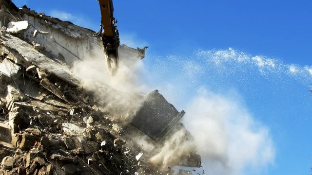 Demolution Destruction an Old House Building