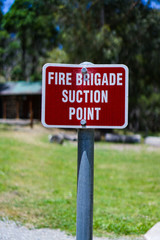 Fire Brigade Suction Point Sign