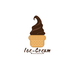 ice cream dessert icon logo brand design graphic object